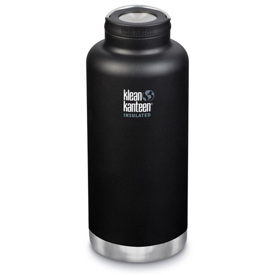 Klean Kanteen TKWide Isolerad Flaska med Ögelkork - Shale Black, 1,9 L