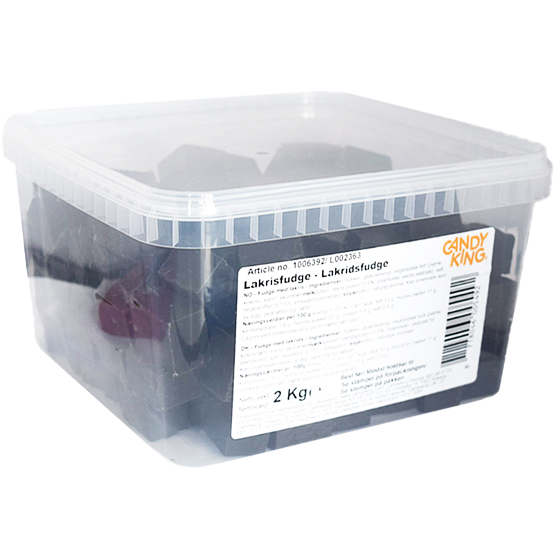 Hel Låda Godis Lakritsfudge 2kg - 50% rabatt