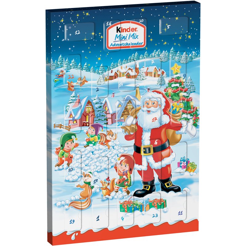 Adventskalender "Kinder Mini Mix" 152g - 83% rabatt