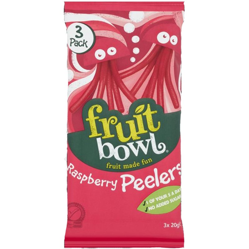 Fruktsnacks "Raspberry Peelers" 3 x 20g - 56% rabatt