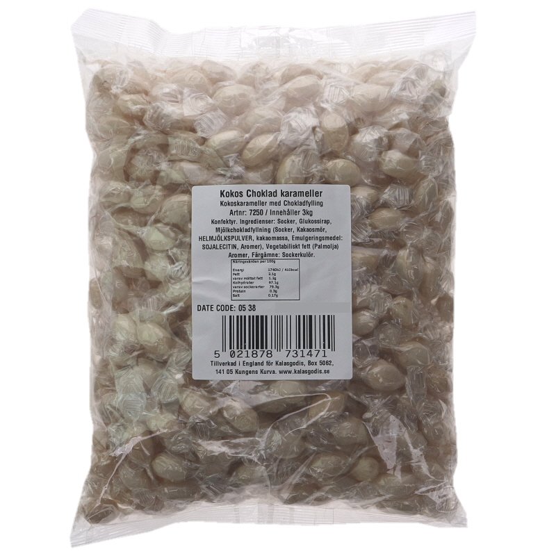 Chokladfyllda Kokoskarameller 3kg - 88% rabatt