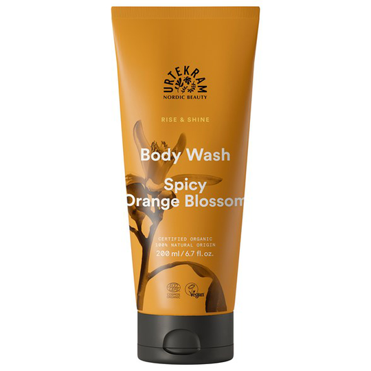 Urtekram Nordic Beauty Rise & Shine Body Wash - Spicy Orange Blossom, 200 ml