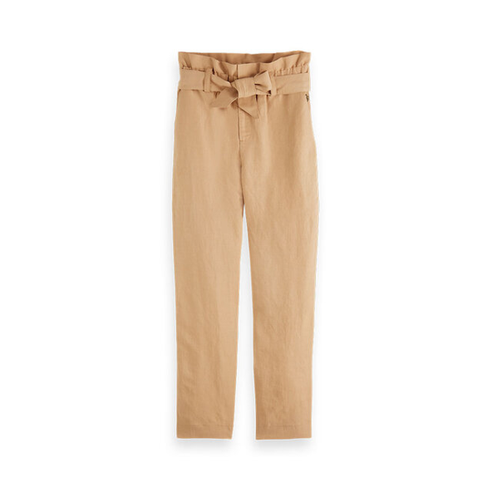 High-rise with tie at waist Pants