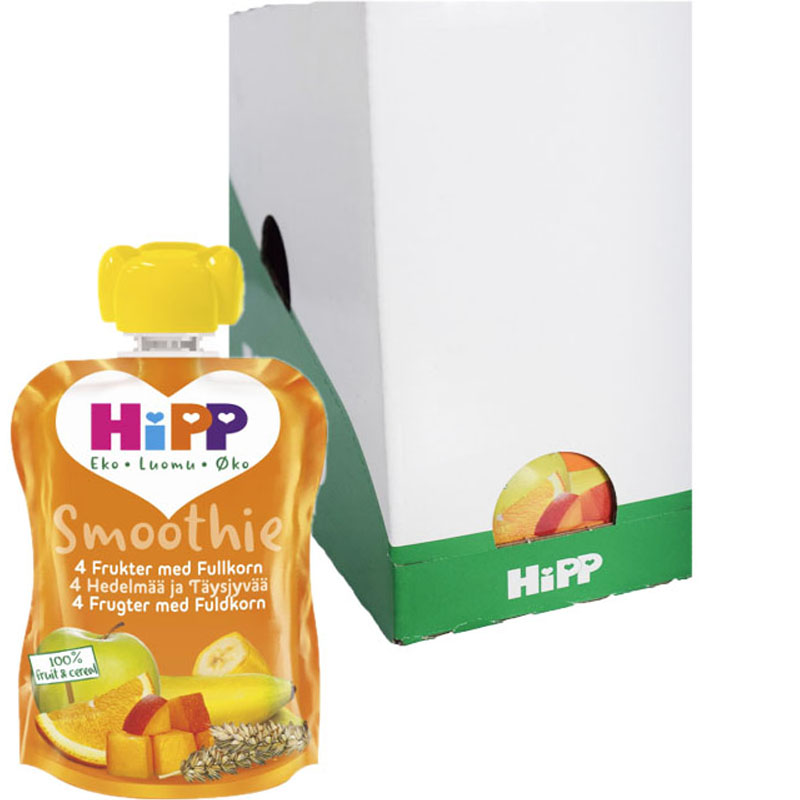 Hel Låda Barnmat Smoothie 4 Frukter 6 x 90g - 57% rabatt