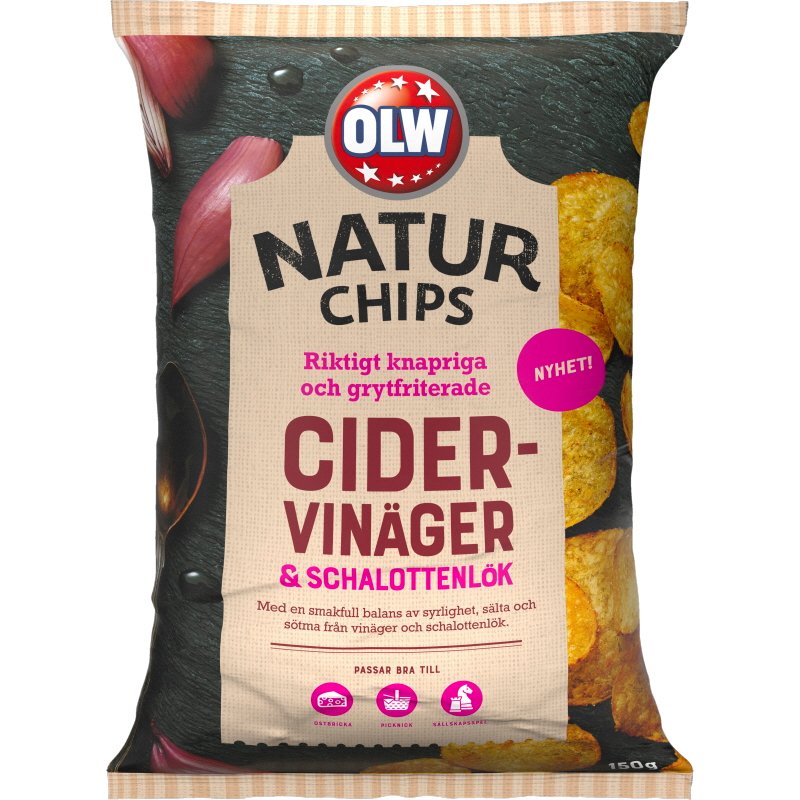 Naturchips Cidervinäger &Scharlottenlök - 32% rabatt