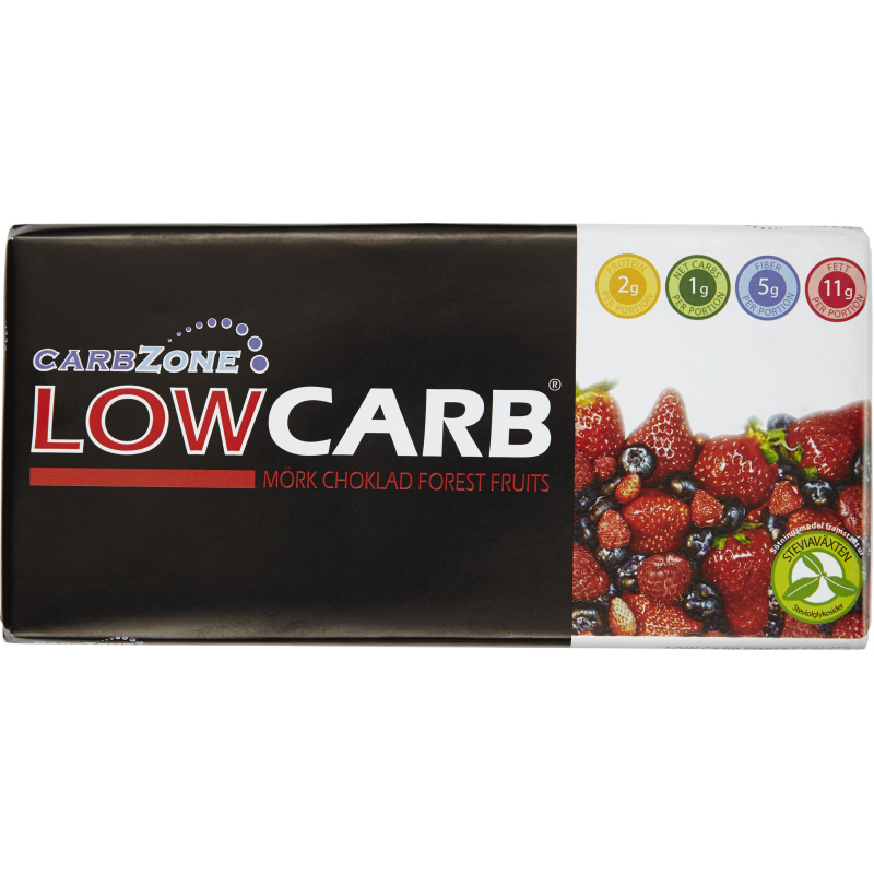 Mörk Choklad "Low Carb Forest Fruits" 125g - 76% rabatt