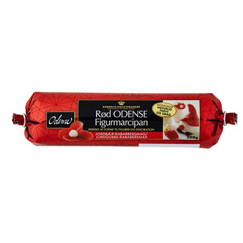 Figurmarsipan "Jordgubb & Rabarber" 200g - 49% rabatt