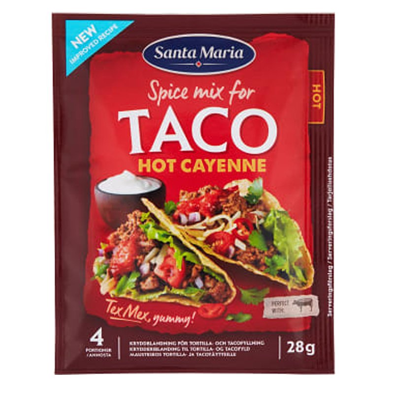 Kryddmix "Taco Hot Cayenne" 28g - 20% rabatt