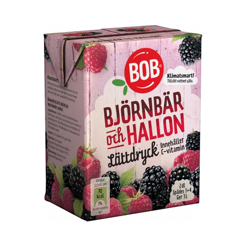Lättdryck Björnbär & Hallon - 23% rabatt