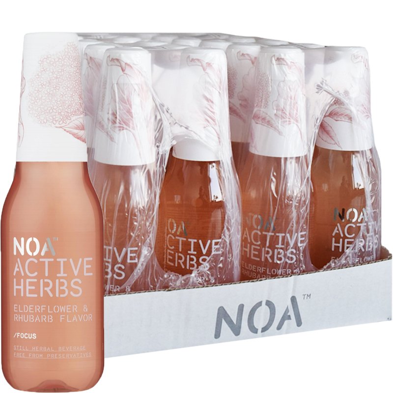 Hel Platta Dryck "Elderflower & Rhubarb" 24 x 314ml - 79% rabatt