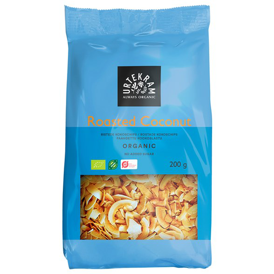 Urtekram Food Ekologiska Kokoschips Rostade, 200 g