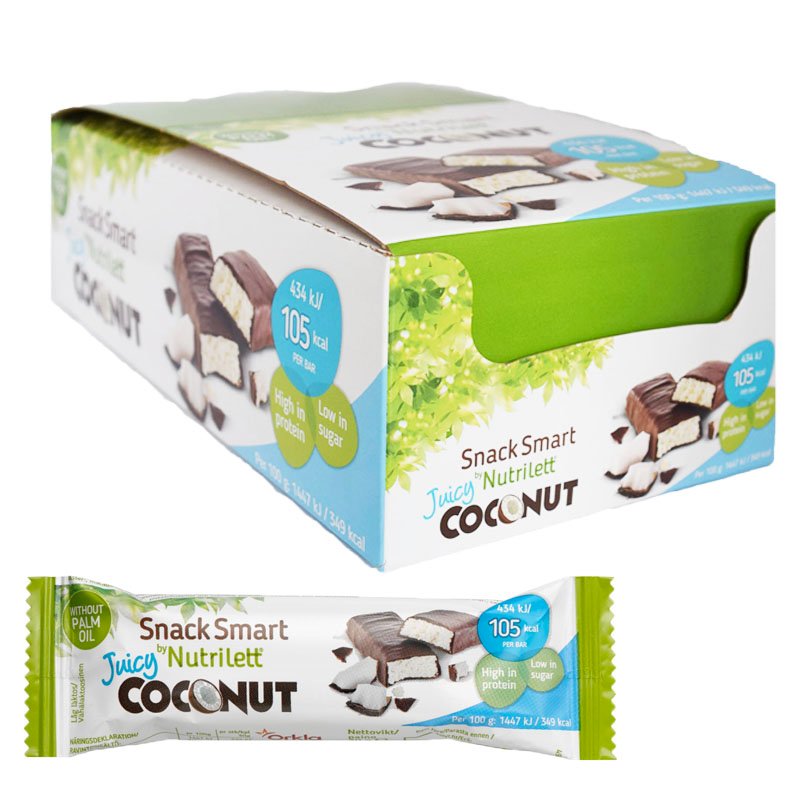 Hel Låda Snack Bar "Juicy Coconut" 28 x 30g - 50% rabatt