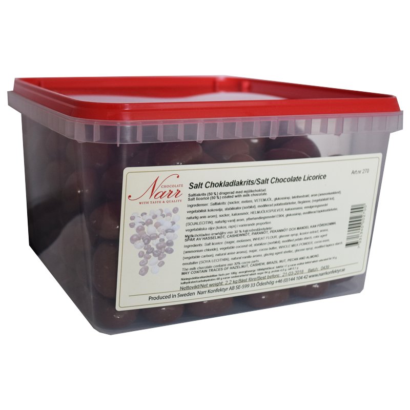 Hel Låda Godis "Salt Chokladlakrits" 2,2kg - 31% rabatt