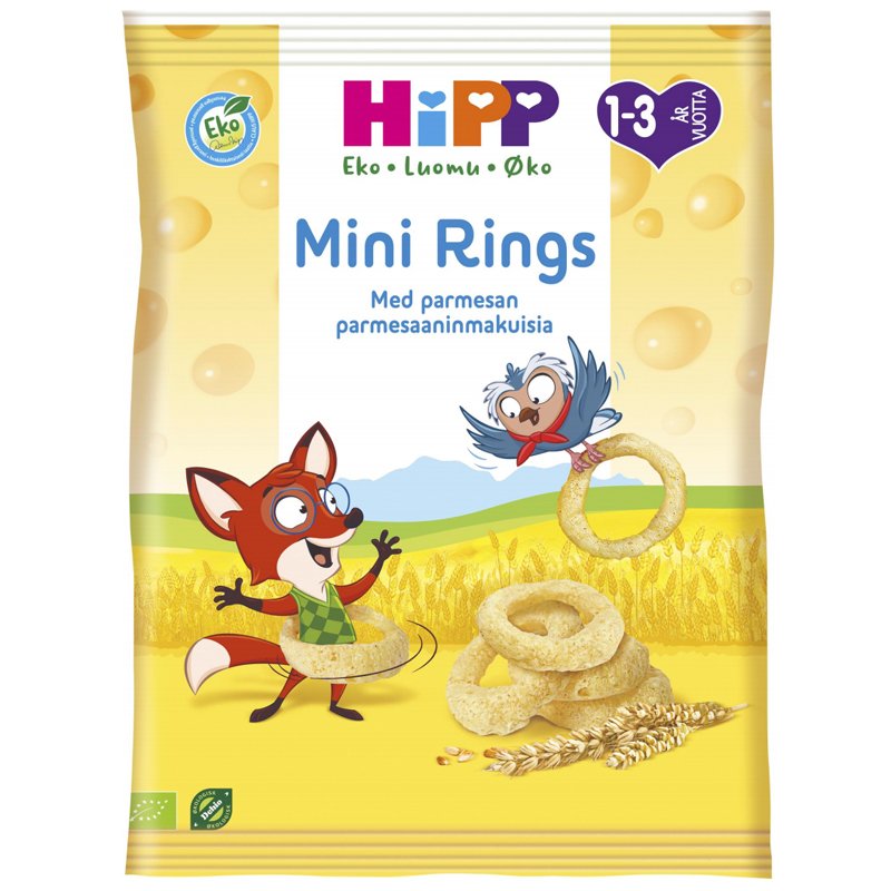Eko Barnmat "Mini Rings Parmesan" 25g - 50% rabatt