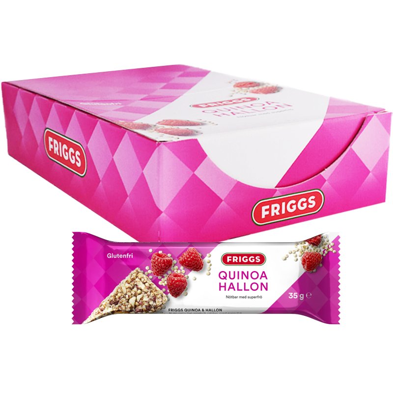 Hel Låda Nötbars Quinoa & Hallon 18 x 35g - 57% rabatt