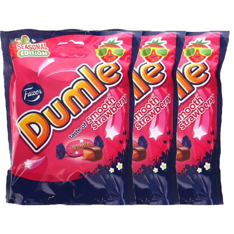 Dumle Jordgubb 3-pack - 40% rabatt