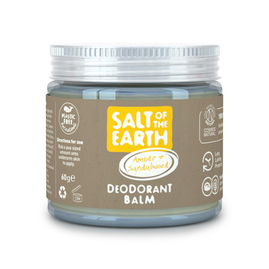 Salt of the Earth Amber & Sandalwood Natural Deodorant Balm, 60 g