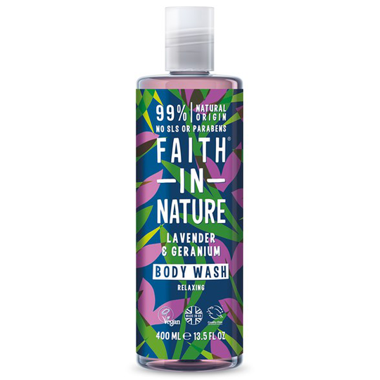 Faith in Nature Lavender & Geranium Body Wash, 400 ml
