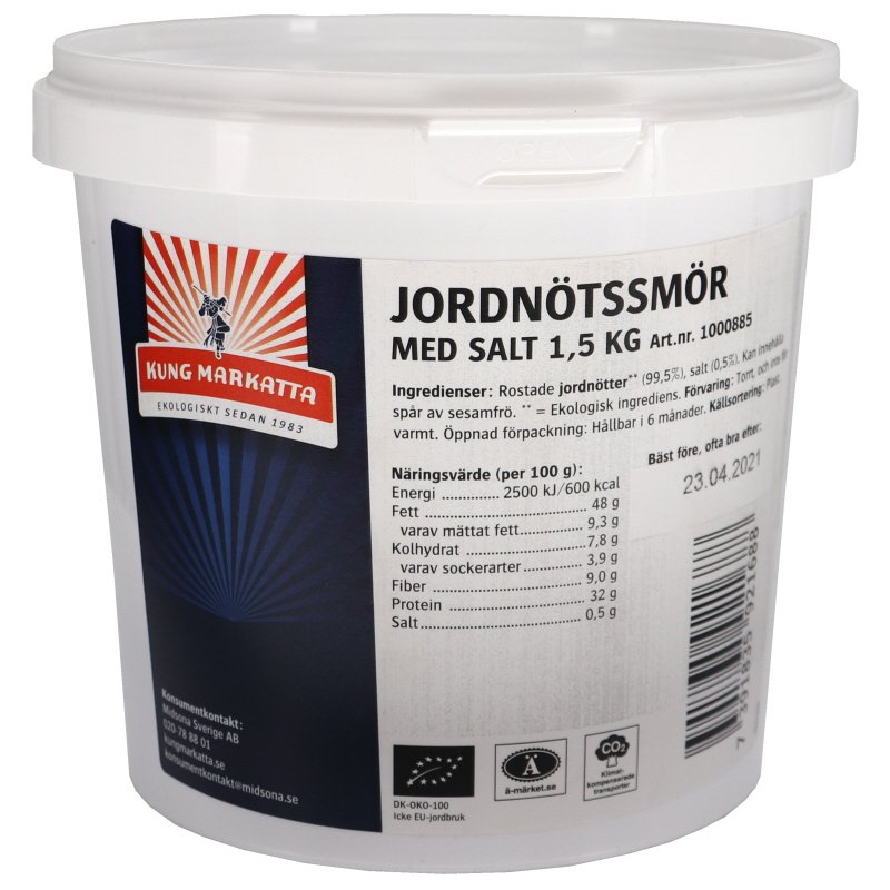 Eko Jordnötssmör 1.5 Kg - 34% rabatt