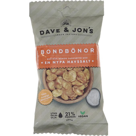 Dave & Jon´s Snacks Bondbönor Havssalt