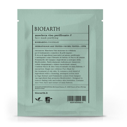 Bioearth Purifying Sheet Mask, 15 ml