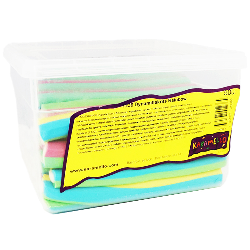 Godisstänger "Rainbow" 2,5 kg - 84% rabatt