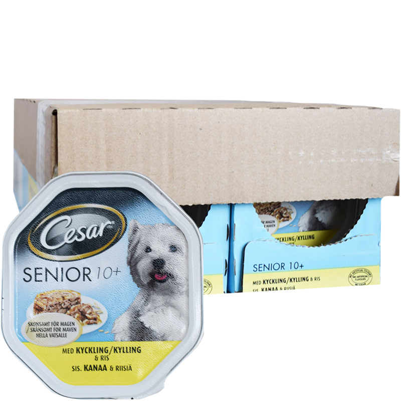 Hel Låda Hundfoder "Senioer" Kyckling 24 x 150g - 62% rabatt