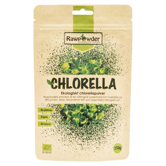 Rawpowder Ekologiskt Chlorellapulver, 150 g