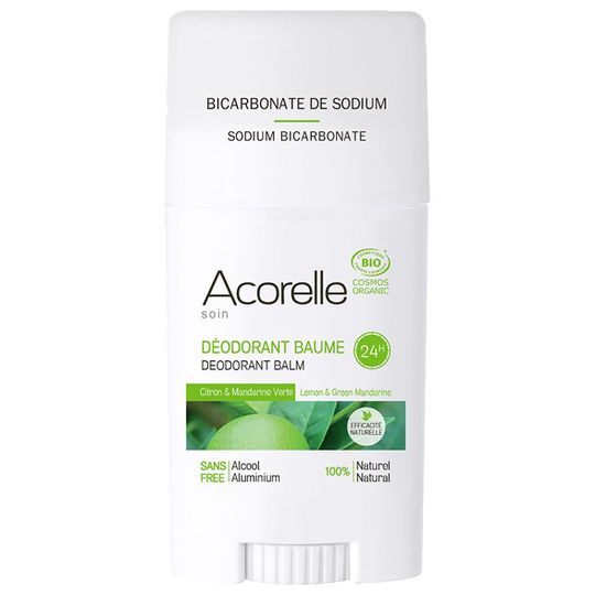 Acorelle Lemon & Green Mandarin Deodorant Balm, 40 g