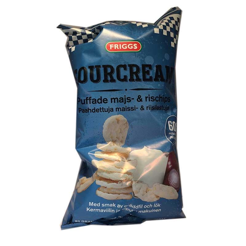 Majs- & rischips Sourcream - 70% rabatt
