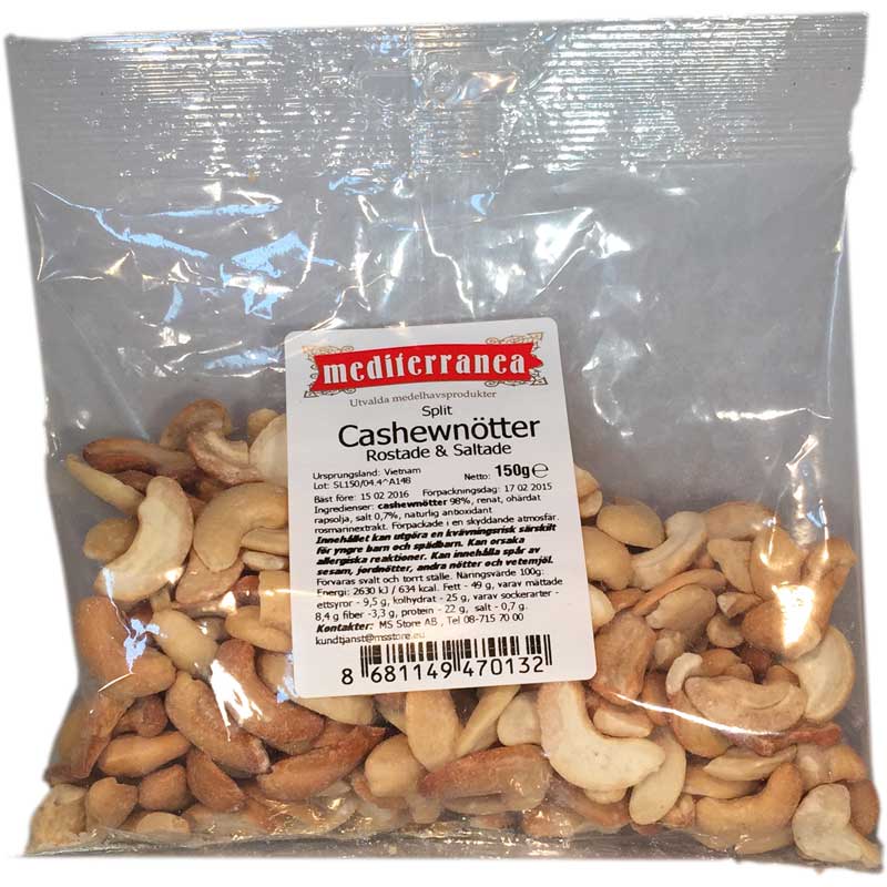 Cashewnötter Rostade & Saltade - 33% rabatt