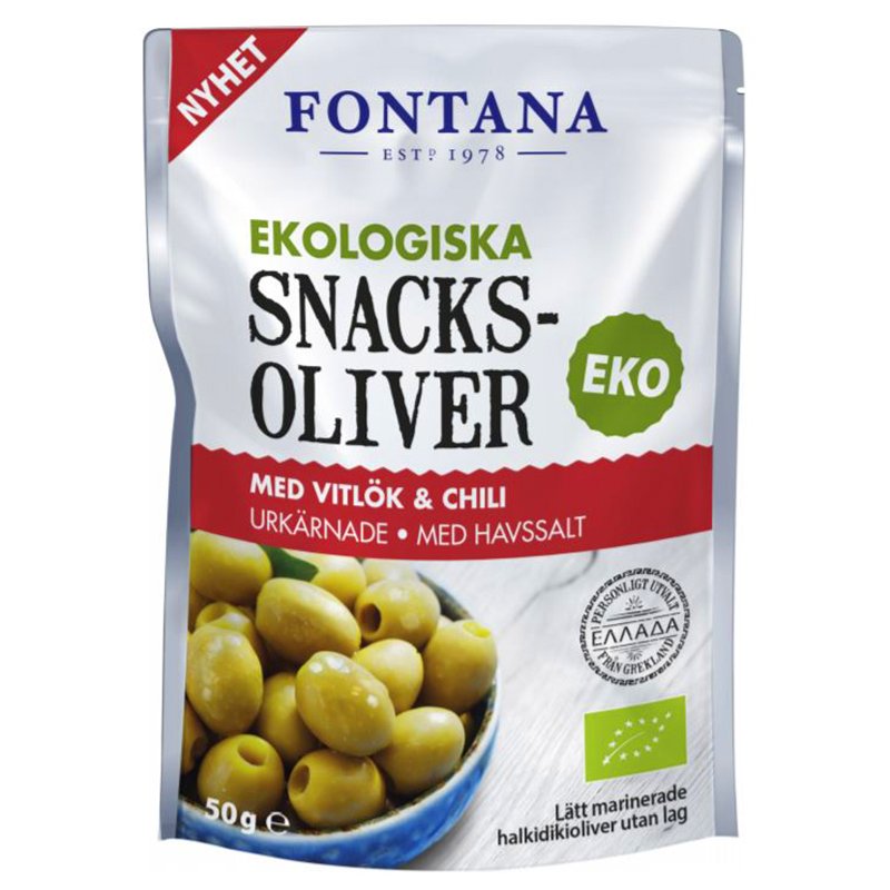 Snacksoliver Vitlök & Chili - 6% rabatt