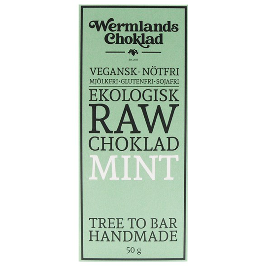WermlandsChoklad Ekologisk Rawchoklad Mint 73%, 50 g