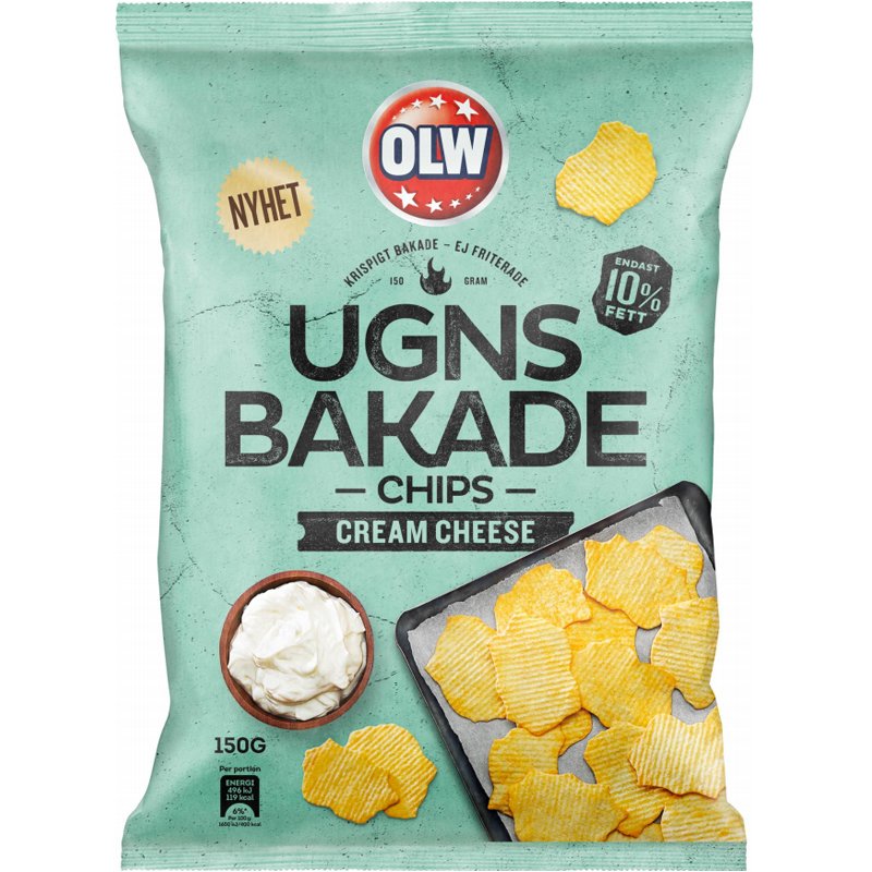 Chips "Cream Cheese" 150g - 32% rabatt