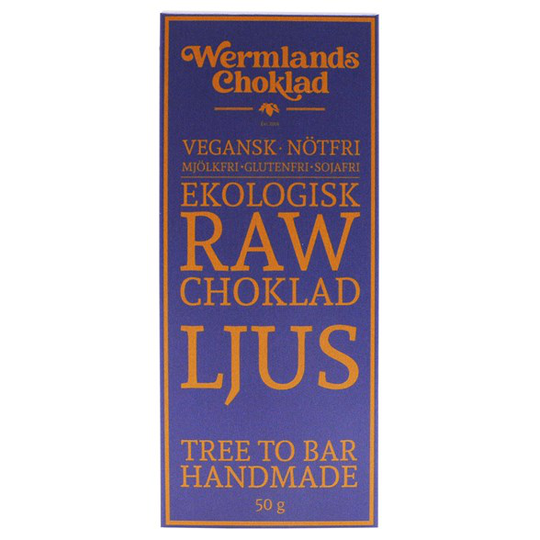 WermlandsChoklad Ekologisk Rawchoklad Ljus 60%, 50 g