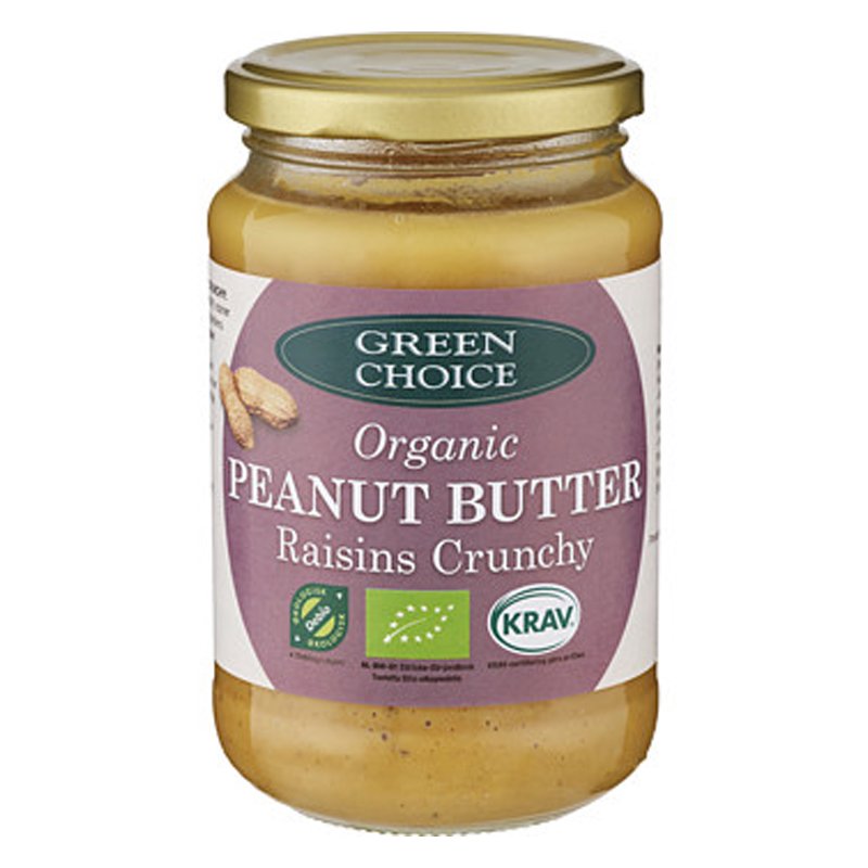Eko Jordnötssmör "Raisins Crunchy" 350g - 27% rabatt