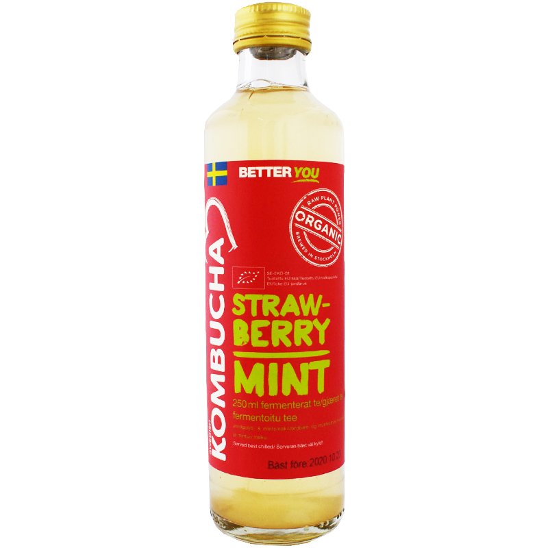 Eko Kombucha Jordgubb & Mynta - 46% rabatt