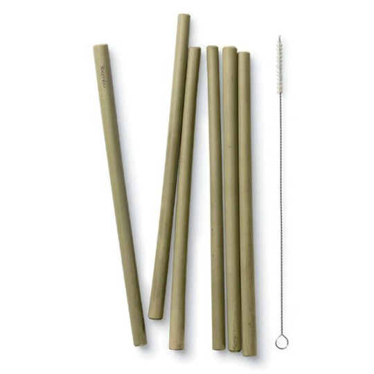 Bambu Home Ekologiska Sugrör Bambu, 6 st + Diskborste