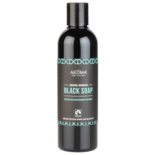Akoma Authentic Ghanaian Liquid Black Soap - Peppermint 500 ml
