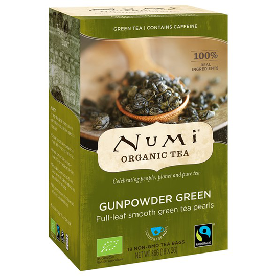 Numi Organic Tea Gunpowder Green, 18 påsar