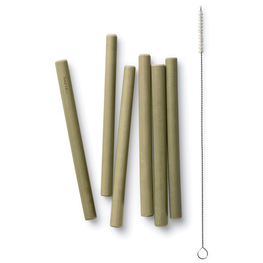 Bambu Home Ekologiska Sugrör Bambu - Korta, 6 st + Diskborste