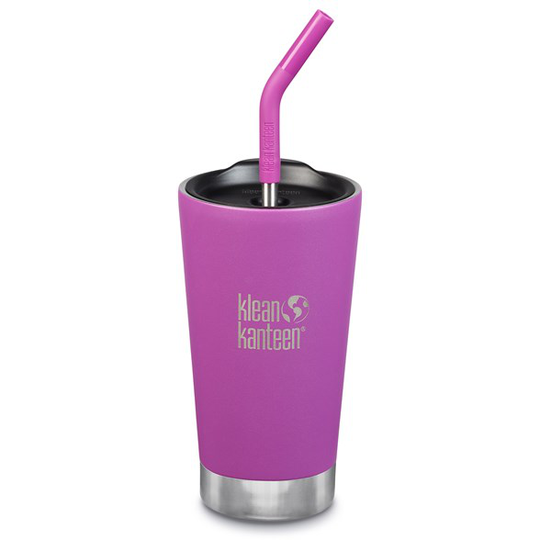 Klean Kanteen Isolerad Tumbler med Sugrör - Berry Bright, 473 ml