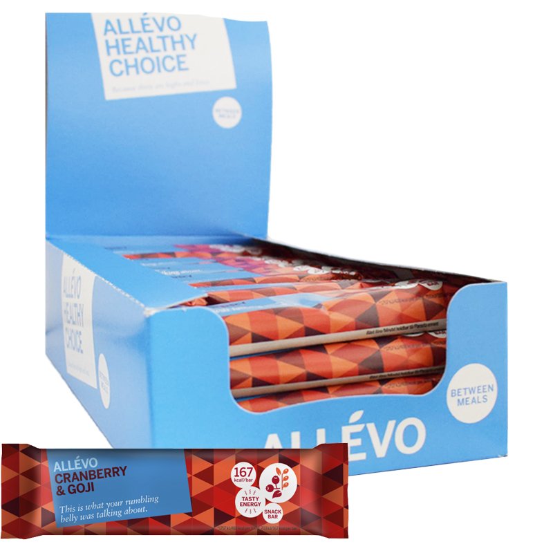 Hel Låda Snack Bar "Cranberry & Goji" 24 x 40g - 67% rabatt