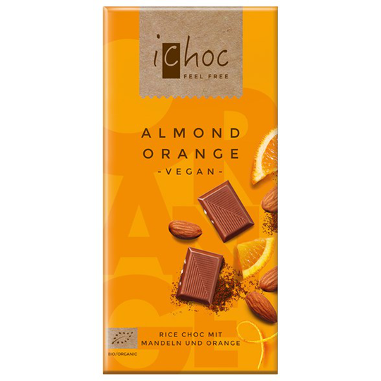 iChoc Chokladkaka Mandel & Apelsin, 80 g