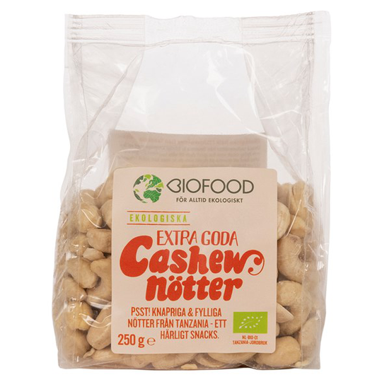 Biofood Ekologiska Cashewnötter Hela, 250 g