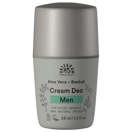 Urtekram Nordic Beauty Men Cream Deo - Aloe Vera & Baobab, 50 ml
