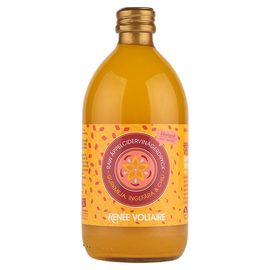 Renee Voltaire Raw Äppelcidervinägerdryck Gurkmeja, Ingefära & Chili, 500 ml