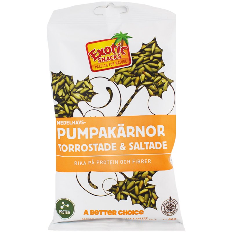 Pumpakärnor Torrostade & Saltade 80g - 44% rabatt