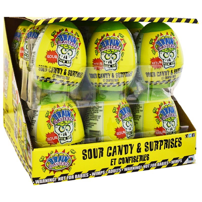 Hel Låda Överraskningsägg "Brain Blasterz" 18 x 15g - 60% rabatt