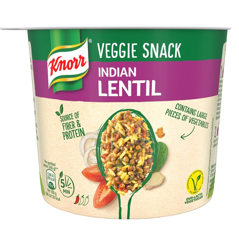 Knorr "Veggie Snack Indian Lentil" 72g - 31% rabatt